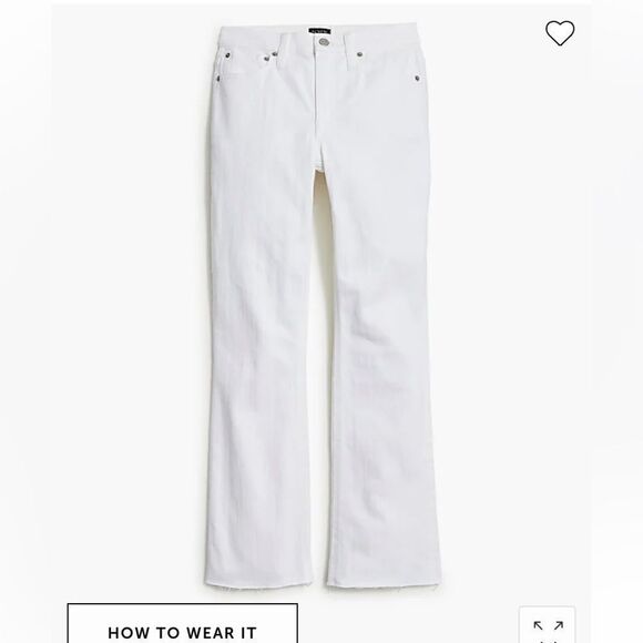 J. Crew Factory Denim - J. Crew Flare crop white jean in signature stretch*